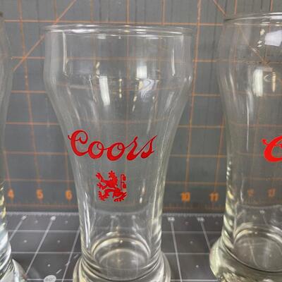 #34 4 Coors Glasses 