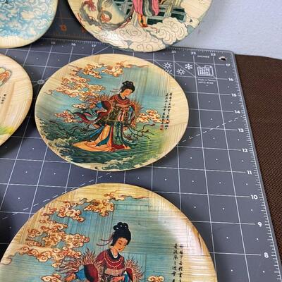 #36 Japanese Figures, Hand Painted 12 plates 