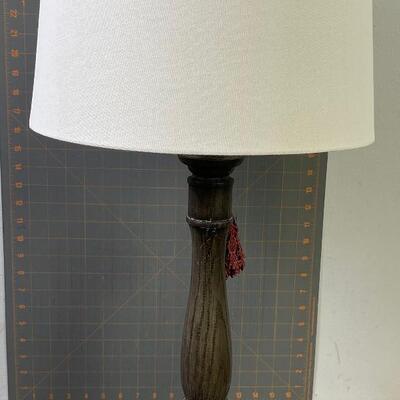 #49 Resin Gray Shabby Chic Faux Wood Lamp