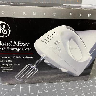 #75 GE Hand Mixer Like New in Open Box 