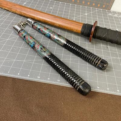 #81 Practice Katana and Nun chucks