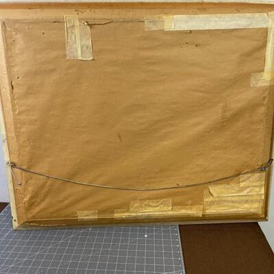 #89 Pink Flamingo Turner Print Mirrored Frame 