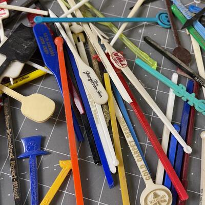 #131 Large Collection of Swizzle Sticks from Around the World