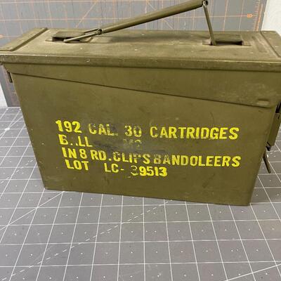 #160 Vintage Ammo Can 30 Cal. Green
