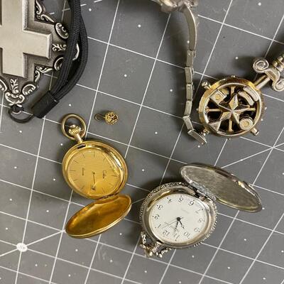 #207 Misc. Pocket Watches and Jewelry 
