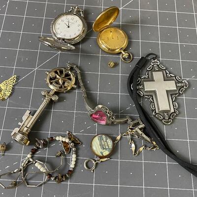 #207 Misc. Pocket Watches and Jewelry 