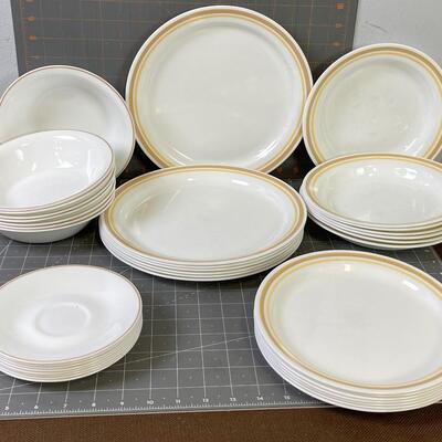 #218 Corelle Ware Partial Set 