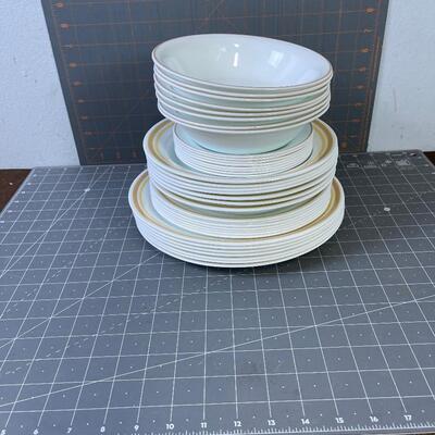 #218 Corelle Ware Partial Set 