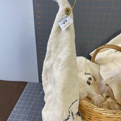 #223 Basket Full of Golf Towels (10 ish) 