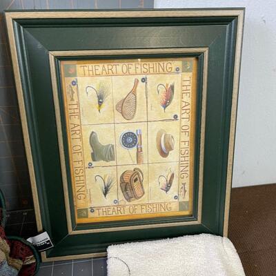 #224 Fishing DÃ©cor Items: Towels, Pictures, fish etc.