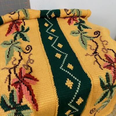 #240 Gold and Green Vintage Throw Hand Made