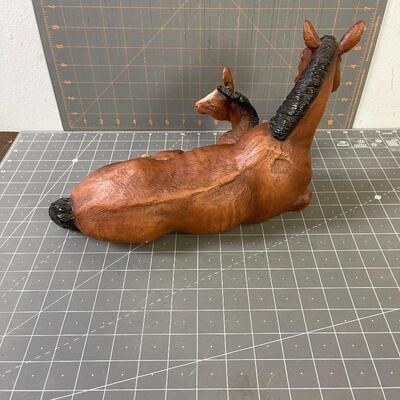#248 Resin Mare and Colt statue