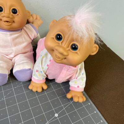 #258 (4) KIDZ Troll Dolls 