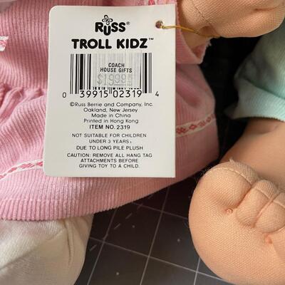 #258 (4) KIDZ Troll Dolls 