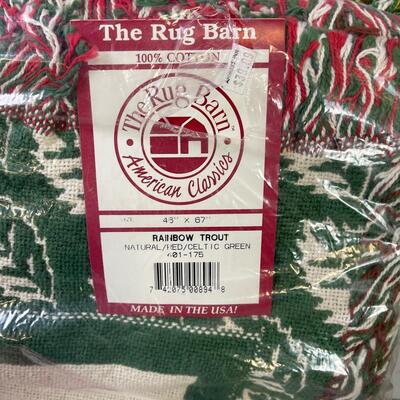 #272 The Rug Barn Rainbow Trout Throw New