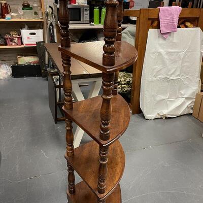 #288 Fruitwood Corner Shelf