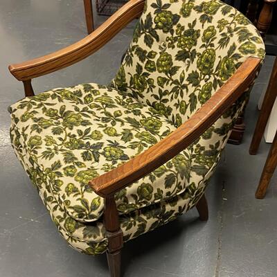 #291 Occasional / Slipper Chair Green Leaf 
