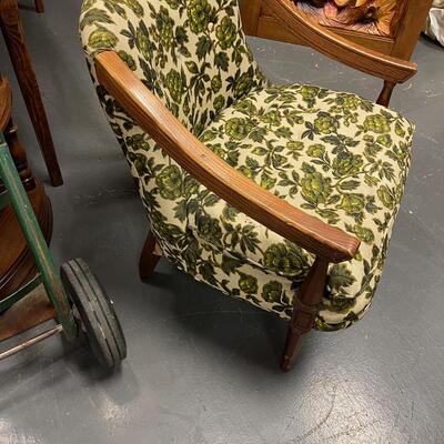 #291 Occasional / Slipper Chair Green Leaf 