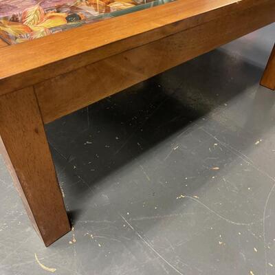 #293 Trout In the Stream Coffee Table, Carved Wood. UNIQUE 