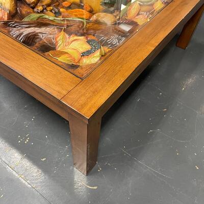 #293 Trout In the Stream Coffee Table, Carved Wood. UNIQUE 