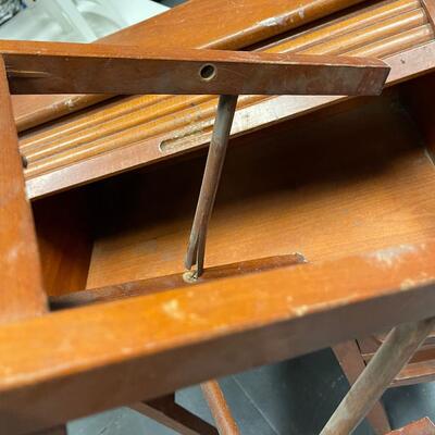 #295Antique Children's Roll Top Desk 