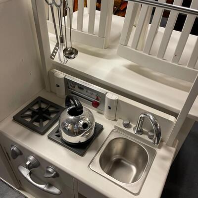 #296 Children's Pottery Barn Kitchenette: Fridge, sink Etc. 