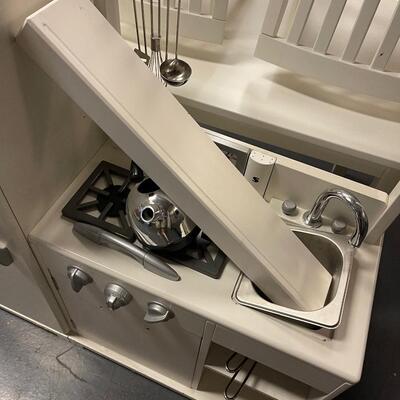 #296 Children's Pottery Barn Kitchenette: Fridge, sink Etc. 