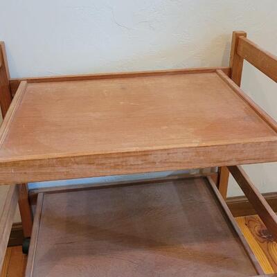 Lot 17: Mid Century Modern Teak Rolling Cart - Made in Thailand 
