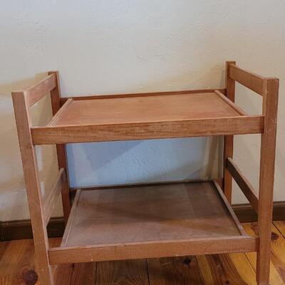 Lot 17: Mid Century Modern Teak Rolling Cart - Made in Thailand 