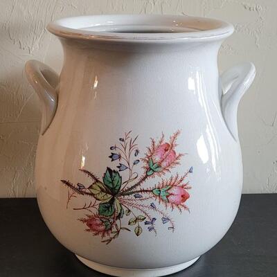 Lot 39: Antique Iron Stone Knowles, Taylor & Knowles Slop Jar 