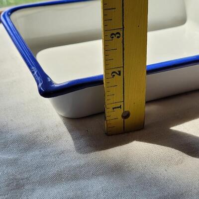 Lot 40: (2) White & Blue Cisco Acid Resistant Photographic Tray made in Columbia 