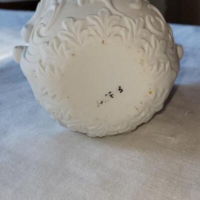 Lot 42: White Porcelain Plate and 2 Vases