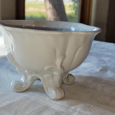 Lot 42: White Porcelain Plate and 2 Vases