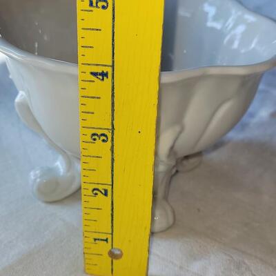 Lot 42: White Porcelain Plate and 2 Vases