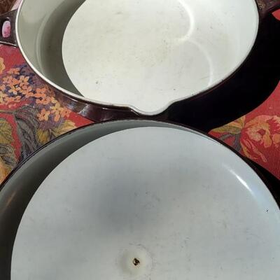 Lot 53: Copco Brown Enamelware Pan with Lid