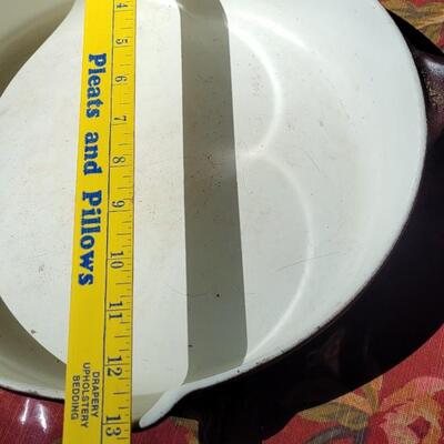 Lot 53: Copco Brown Enamelware Pan with Lid