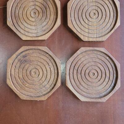 Lot 60: Vintage Teak Coasters (4)