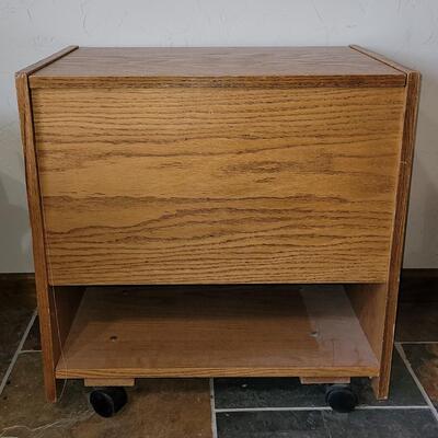 Lot 61: Flip Top File Cabinet on Casters 