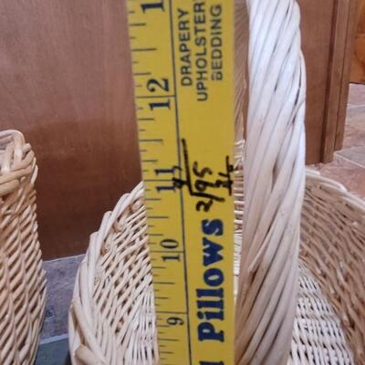Lot 84: (2) Light Color Wicker Baskets 