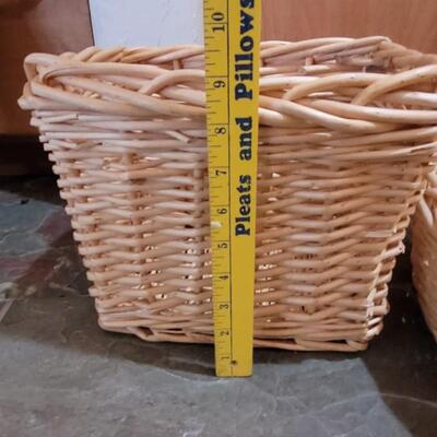 Lot 84: (2) Light Color Wicker Baskets 