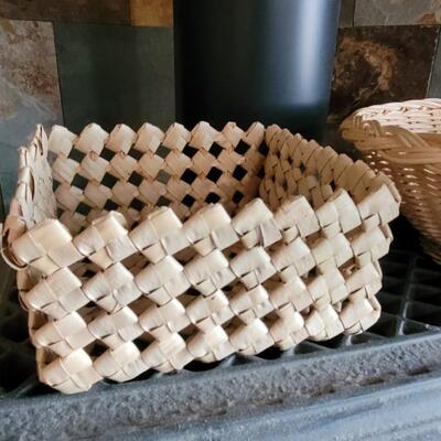 Lot 86: (2) Medium Light Colored Baskets