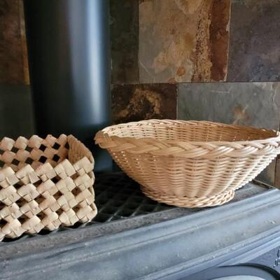 Lot 86: (2) Medium Light Colored Baskets