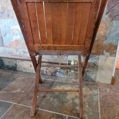 Lot 87: 1893 J.P. Redington Folding Wood Chair made in Scranton, PA 