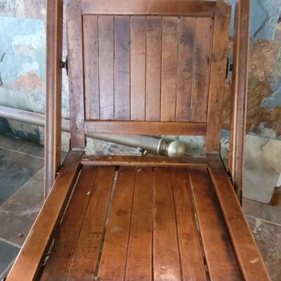 Lot 87: 1893 J.P. Redington Folding Wood Chair made in Scranton, PA 