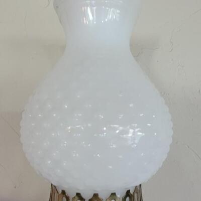 Lot 95: Antique Converted Hurricane Lamp 