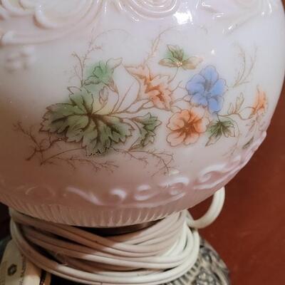 Lot 95: Antique Converted Hurricane Lamp 