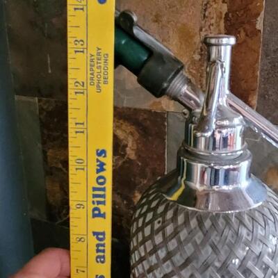 Lot 96: 1950's Soda Syphon with Wire Mesh -  Made in Czech Slovakia 