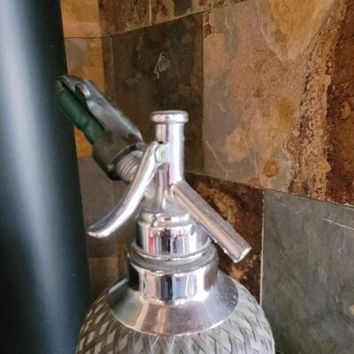 Lot 96: 1950's Soda Syphon with Wire Mesh -  Made in Czech Slovakia 