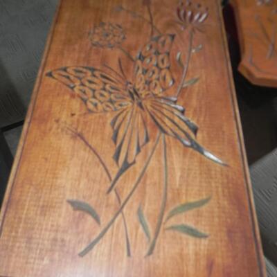 LOT 229   WOODEN CARVED  PLAQUE'S 