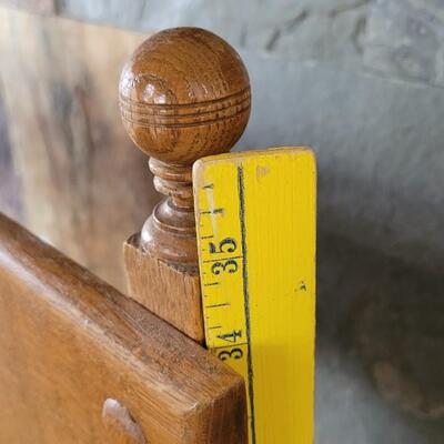 Lot 99: Antique 2 person Wood Bench